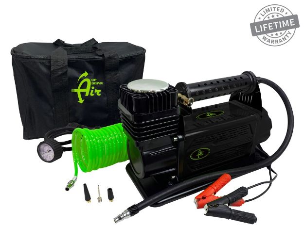Picture of Air Compressor System 5.6 CFM With Storage Bag Hose & Attachments Single Motor Up Down Air